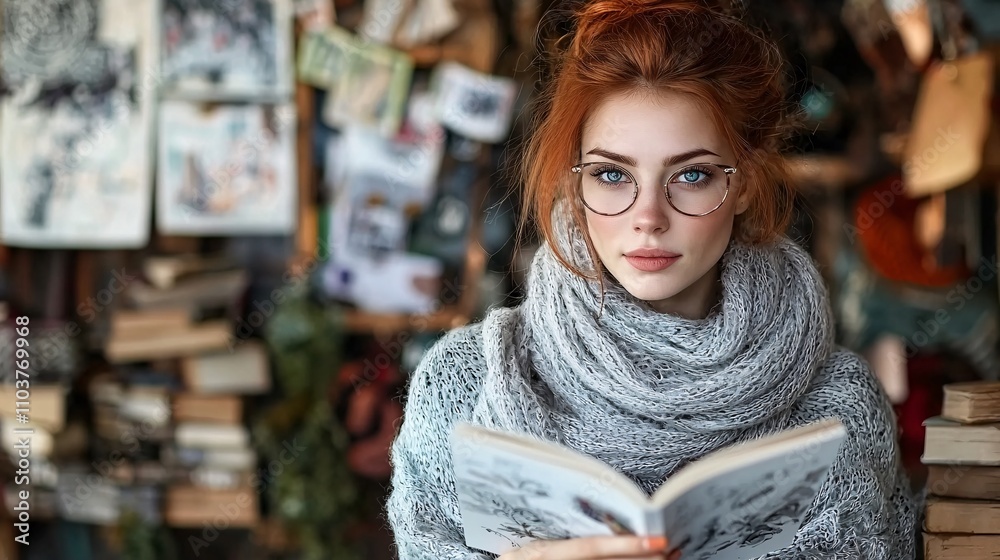 A mother preparing for a conference call in a cozy family-oriented workspace Stock Photo with side copy space A mother preparing for a conference call in a cozy family-oriented workspace Stock Photo with side copy space