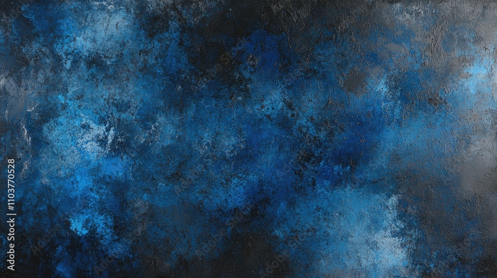 Textured abstract background featuring deep dark blue and black hues with a vivid grunge effect, creating a dramatic and moody atmosphere. Textured abstract background featuring deep dark blue and black hues with a vivid grunge effect, creating a dramatic and moody atmosphere.