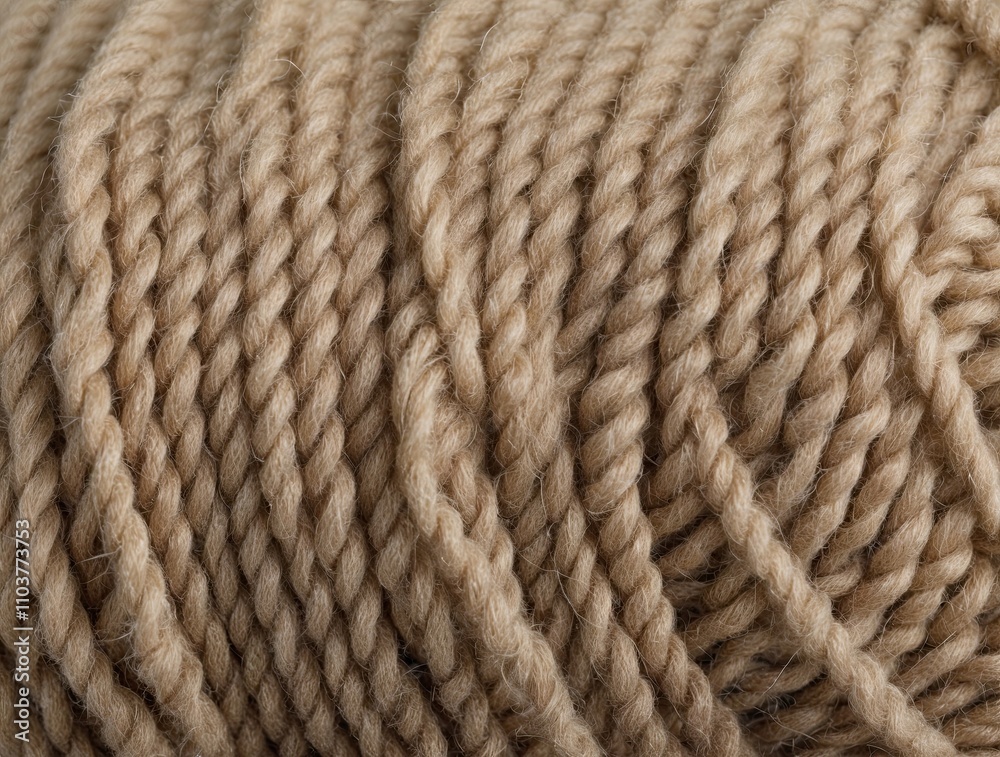 Natural Beige Yarn Texture Close-Up Natural Beige Yarn Texture Close-Up