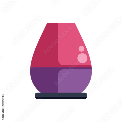 Modern electric aroma diffuser spreading essential oils with bubbles, aromatherapy concept