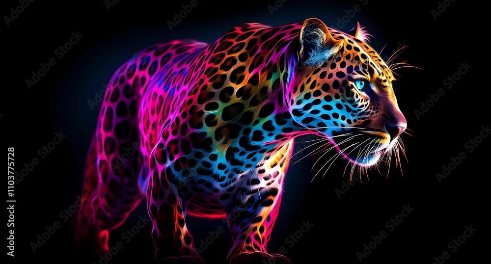 Abstract colorful leopard Abstract colorful leopard
