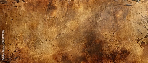 Distressed Brown Watercolor Background: Vintage Antique Parchment Texture for Old World Aesthetic Designs photo