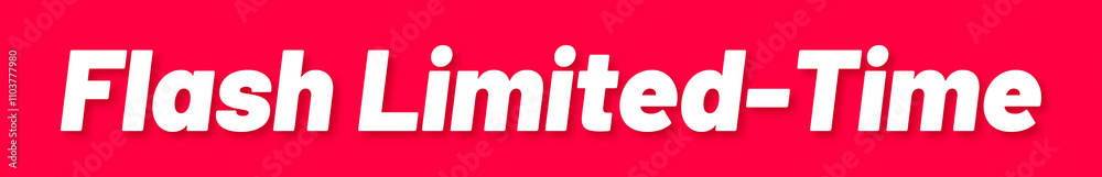 Flash Limited Time Stamp, Red Background with Flash Limited Time Word Rubber Stamp Banner