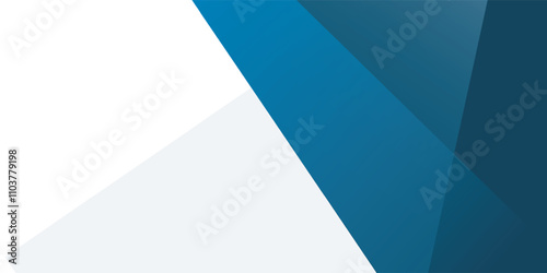 White and blue abstract background. Modern abstract blue and white banner background with geometric shapes. Vector illustration