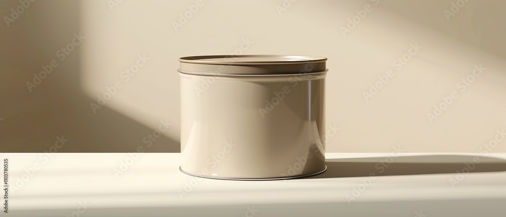 Food Tin Can Mockup with White Label for Branding and Packaging Design Food Tin Can Mockup with White Label for Branding and Packaging Design