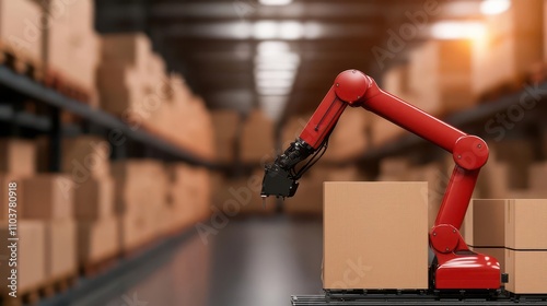 AIpowered warehouse management system optimizing stock flow and improving logistics efficiency, AI warehouse management, Efficient, automated, innovative