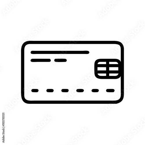 Good icon credit card with chip design