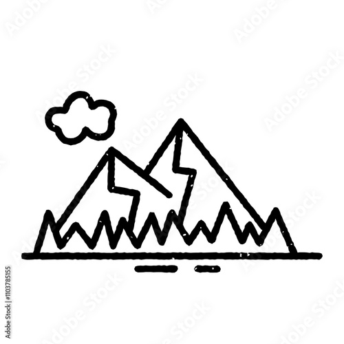 Mountain Adventure Outdoor Icon