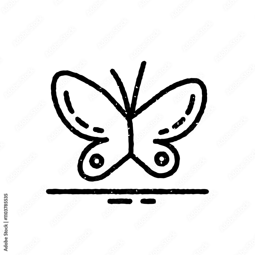 Butterfly Simple Handdrawn Icon Butterfly Simple Handdrawn Icon