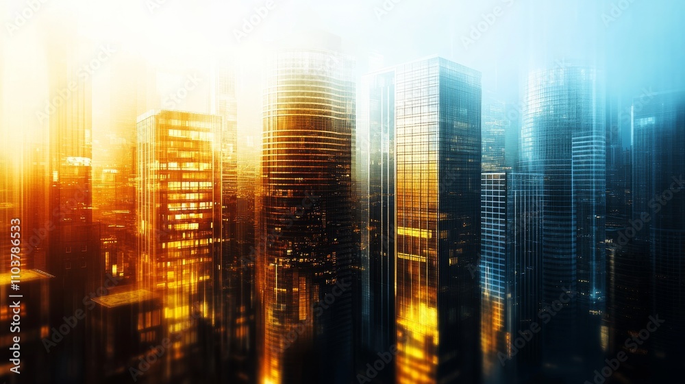 Stock photo showcasing a successful investment theme with a blurred background. In the foreground, elements of wealth are prominently displayed, 