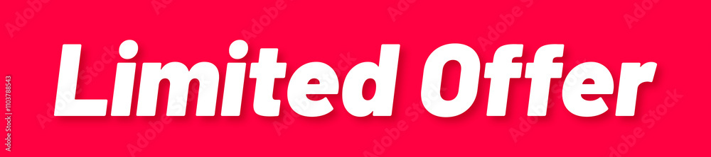 Obraz premium Limited Offer Stamp, Red Background with Limited Offer Word Rubber Stamp Banner