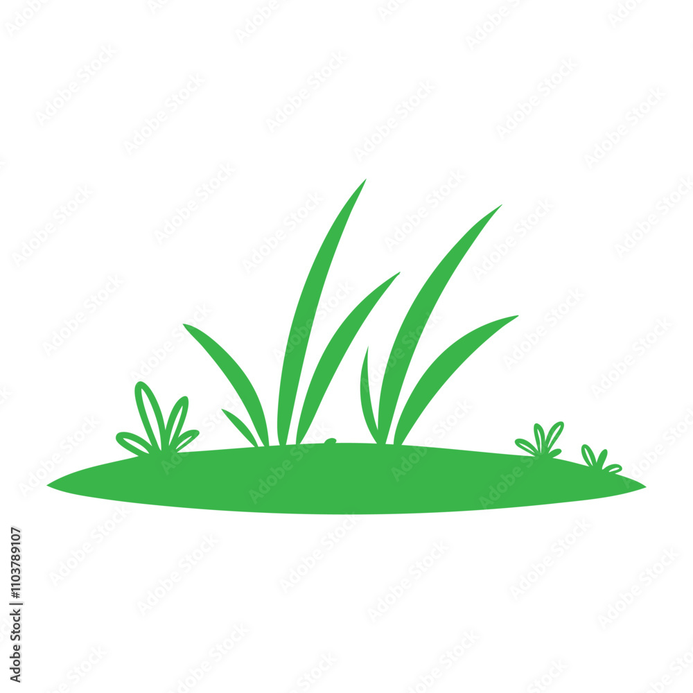 Fototapeta premium Grass illustration vector isolated white background