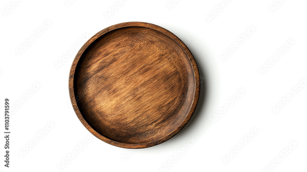 a wooden plate isolated on white background a wooden plate isolated on white background