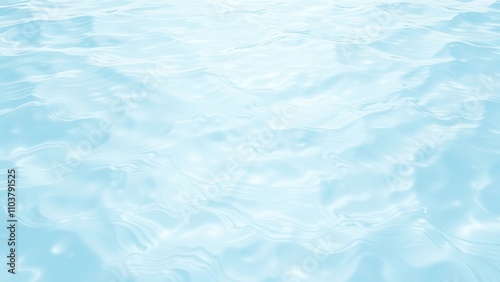 Abstract depiction of light blue water with subtle waves and ripples on its surface, wavy, oceanic, water, liquid, peaceful