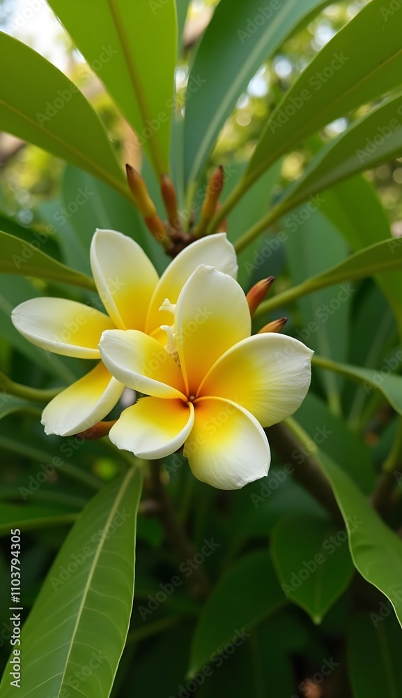 Fototapeta premium frangipani plumeria flowers