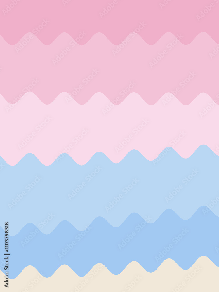 Pink blue pastel abstract design. Illustration for banner, poster.