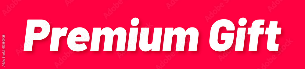 Obraz premium Premium Gift Stamp, Red Background with Premium Gift Word Rubber Stamp Banner