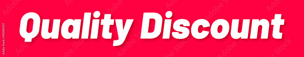 Obraz premium Quality Discount Stamp, Red Background with Quality Discount Word Rubber Stamp Banner