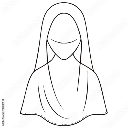 Good icon of a nun in a veil.
