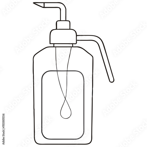 Good icon of a soap dispenser with a nozzle.
