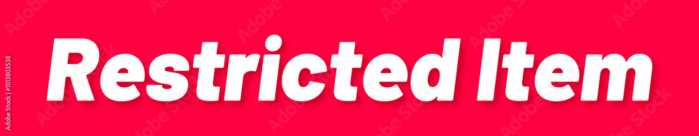 Fototapeta premium Restricted Item Stamp, Red Background with Restricted Item Word Rubber Stamp Banner