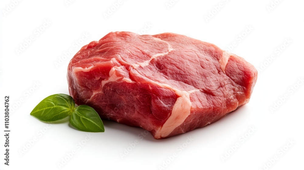 Fresh raw beef steaks with garnish. Fresh raw beef steaks with garnish.