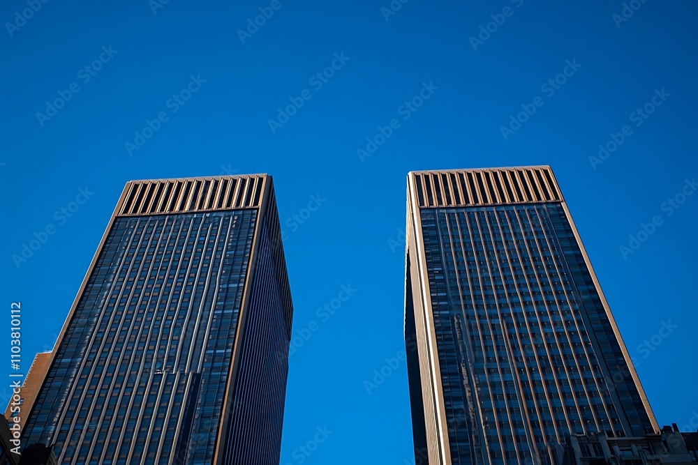 Obraz premium Clean Lines Geometric Metropolis Facade Design