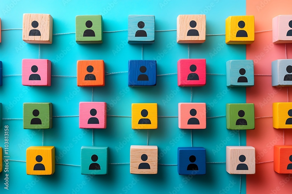 Colorful Linked Cubes Employee Relationship System Design Colorful Linked Cubes Employee Relationship System Design
