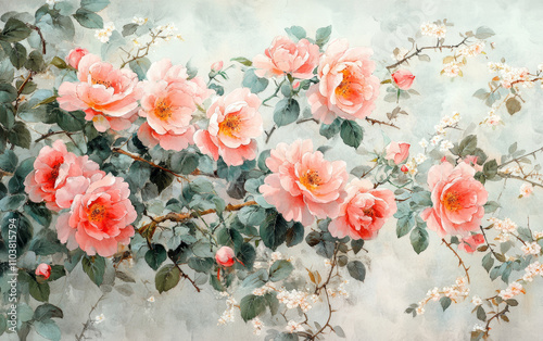 Wallpaper Mural Vintage floral texture art background
 Torontodigital.ca