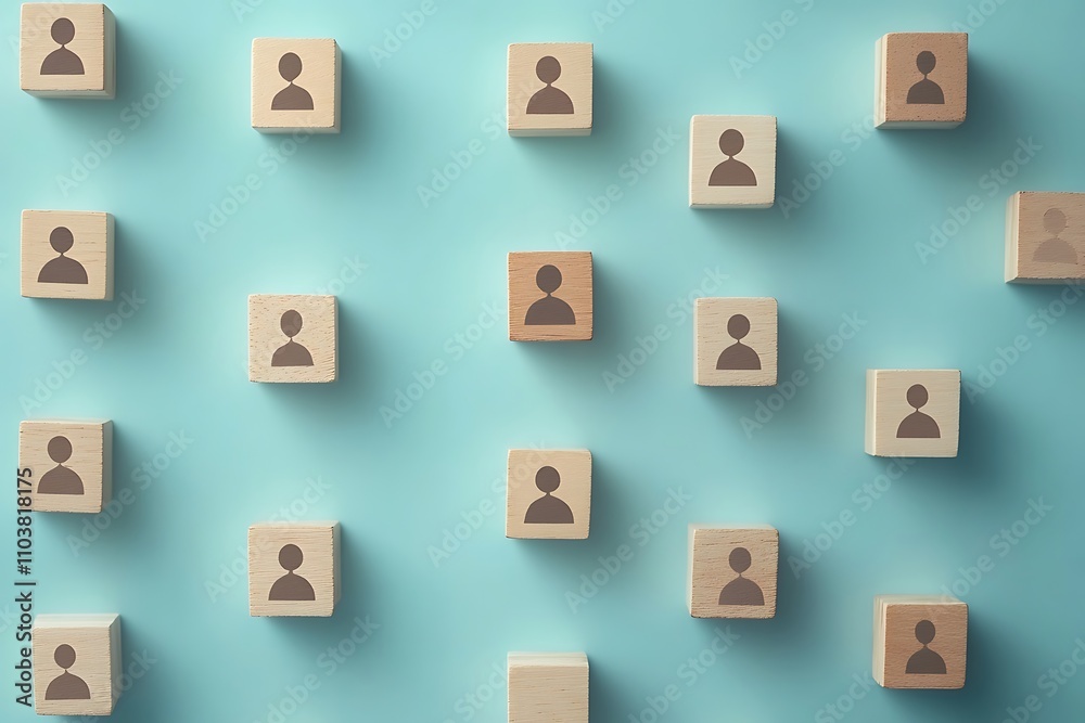 Corporate Personnel Arrangement Grid Pattern Concept