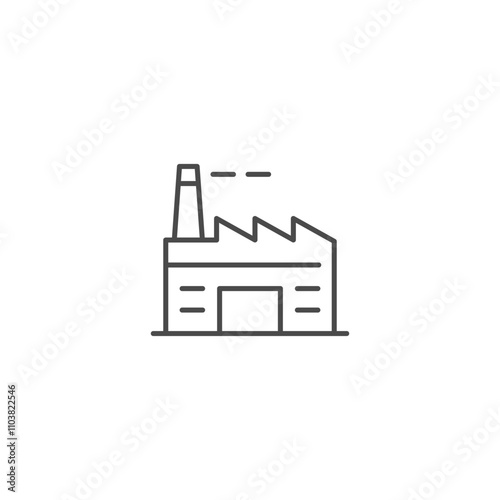 Factory icon template vector illustration