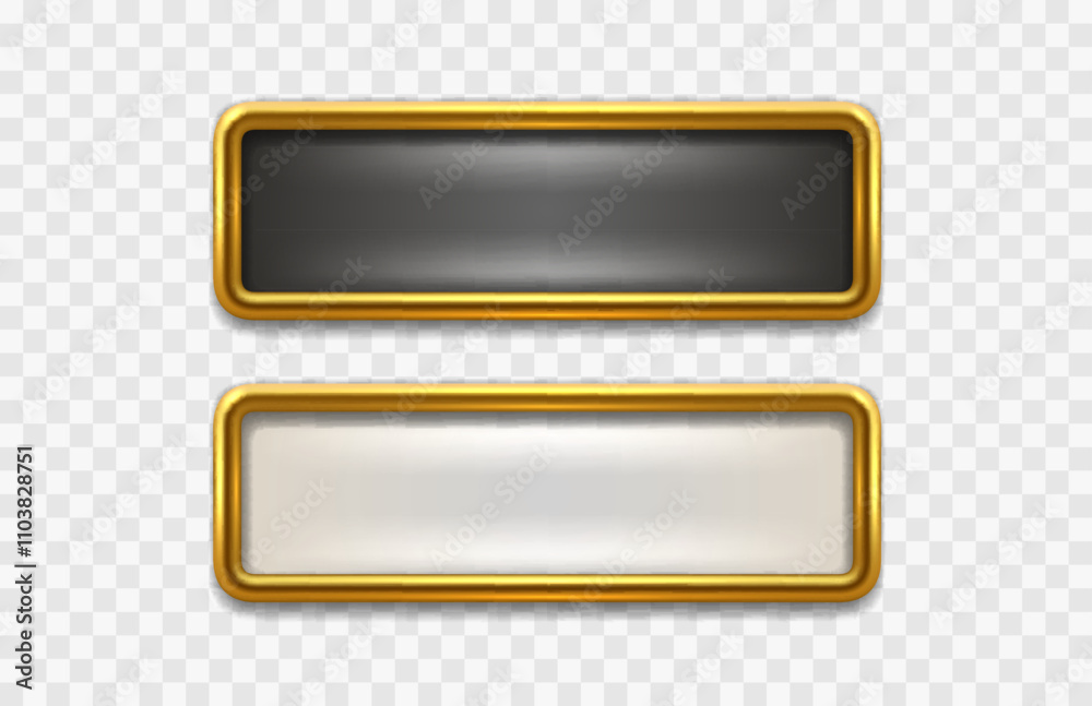Frame gold, show signboard, transparent background. Vector Frame gold, show signboard, transparent background. Vector