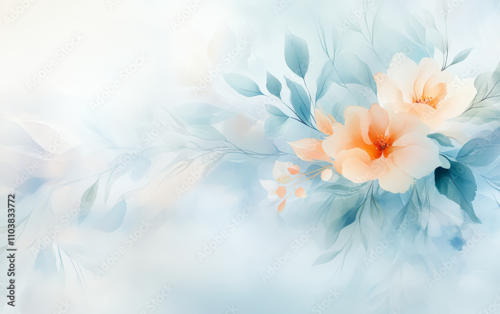 Obraz premium Retro style floral texture art background