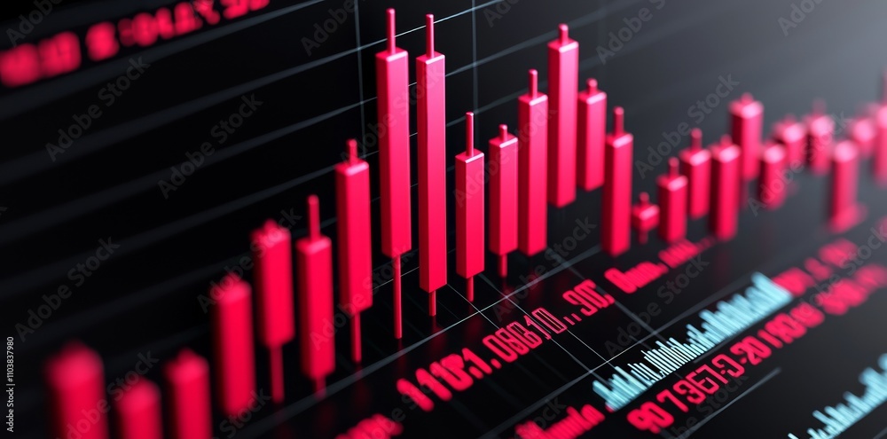 A red line on a stock market chart indicates a financial downturn, market crash, or economic recession, with the empty background emphasizing the severe effects of negative investment trends. A red line on a stock market chart indicates a financial downturn, market crash, or economic recession, with the empty background emphasizing the severe effects of negative investment trends.