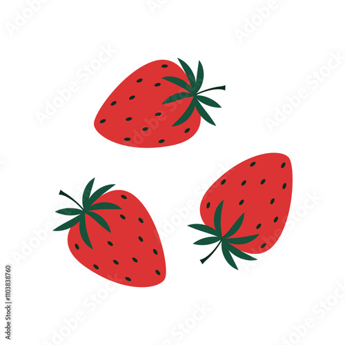 Strawberry vector. free space for text. wallpaper. background. symbol. logo.