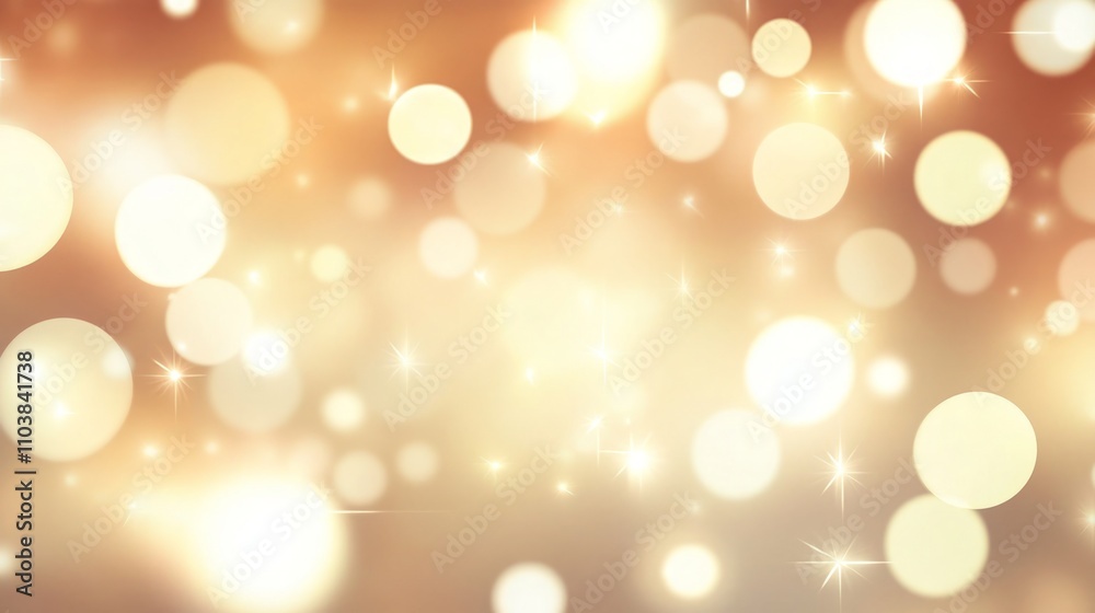 Golden Bokeh Background with Shimmering Sparkle Golden Bokeh Background with Shimmering Sparkle