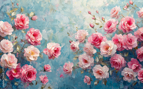 Vintage floral texture art background