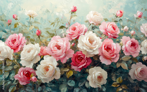 Vintage floral texture art background