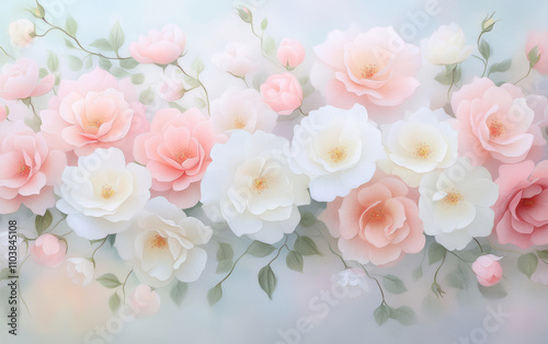 Vintage floral texture art background