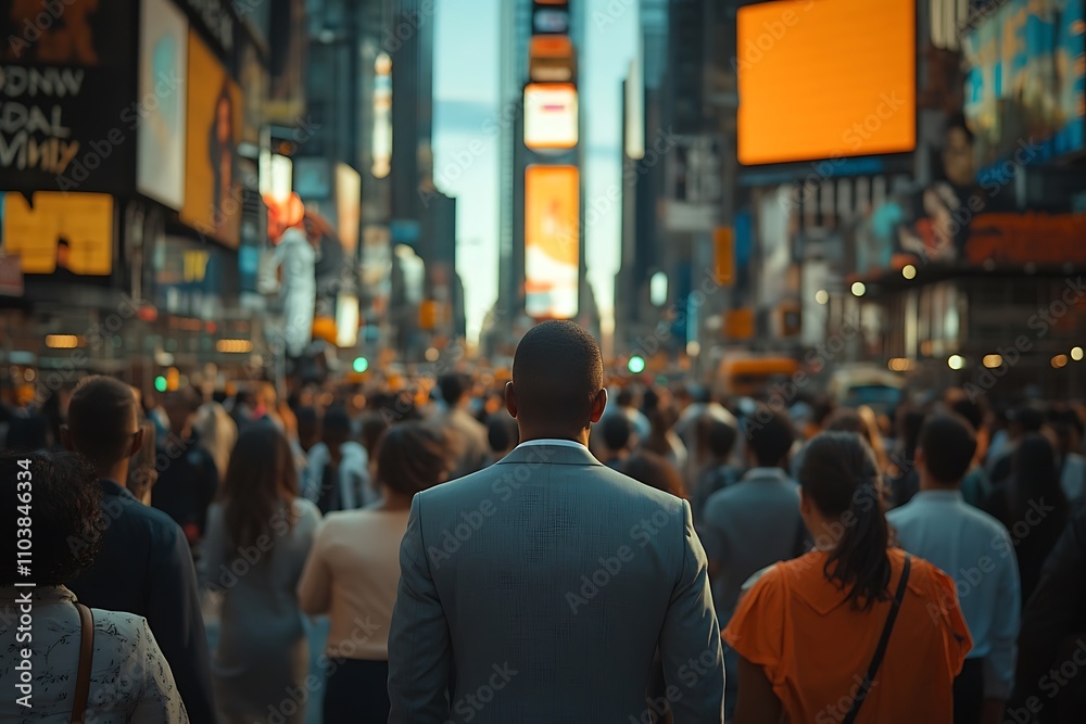 Diverse Urbanite in NYC Rush Hour Diverse Urbanite in NYC Rush Hour