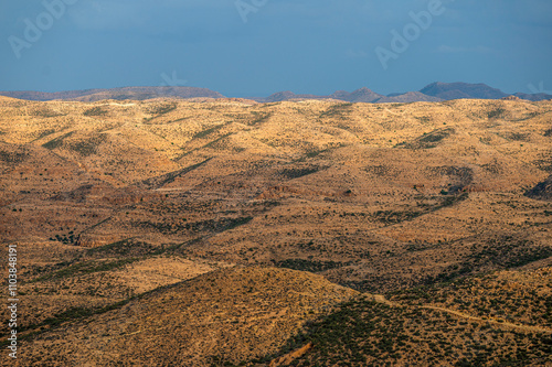 Landscape of the southern Tunisia between the villages of Matmata and Toujane. photo