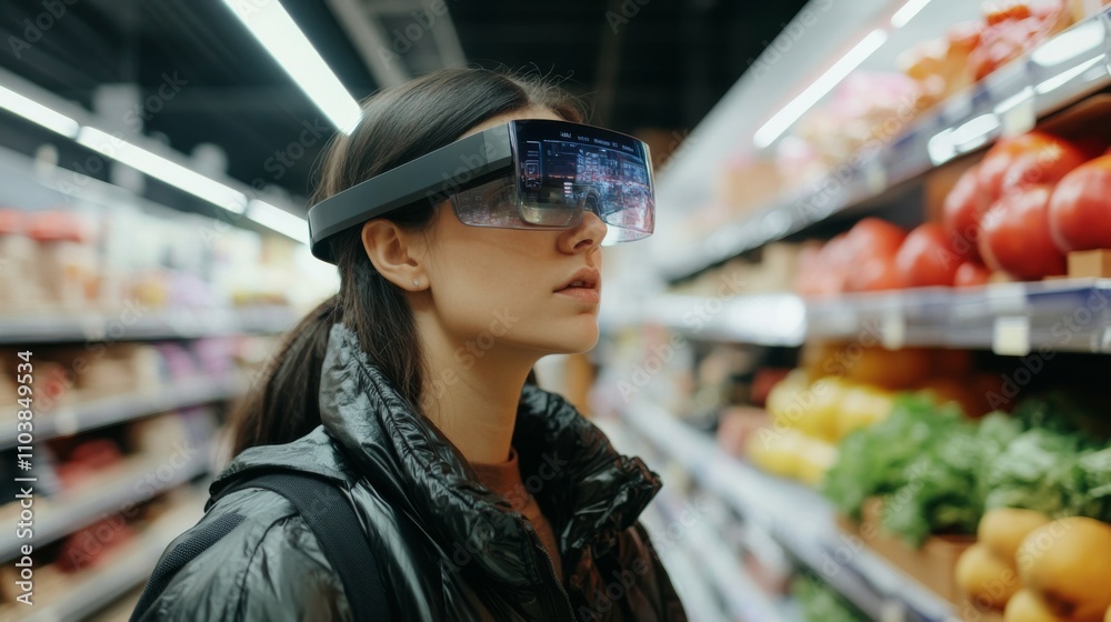 Future of Shopping: Woman Experiences Augmented Reality in a Supermarket Future of Shopping: Woman Experiences Augmented Reality in a Supermarket