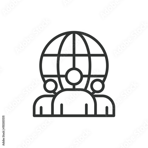Internet providers, icon in line design. Internet, providers, service, broadband, network, ISP, connection on white background vector. Internet providers editable stroke icon