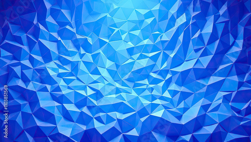 blue abstract background with numerous triangles,  abstract art,  geometric shapes
