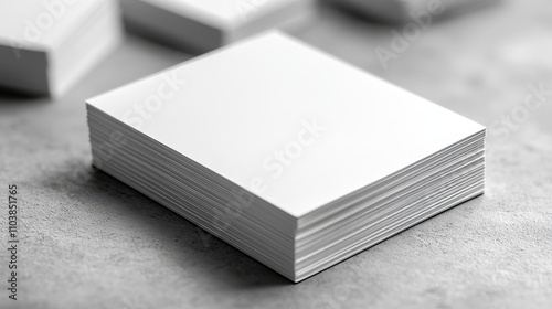 blank white business card mock up photo