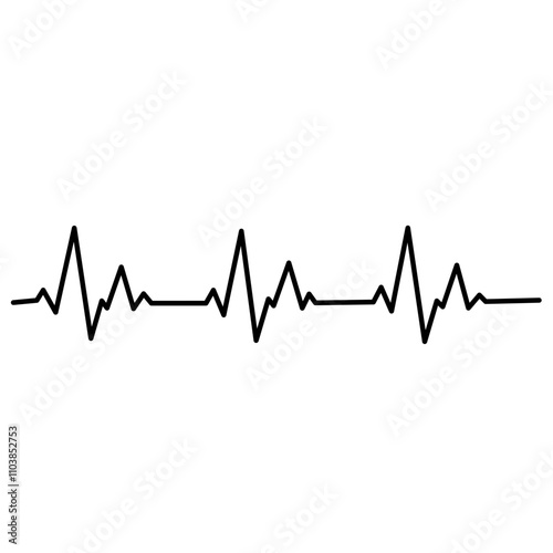 Heart beat line. Thin line vector of signs for infographic  logo  app development and website design. Heart rhythm 