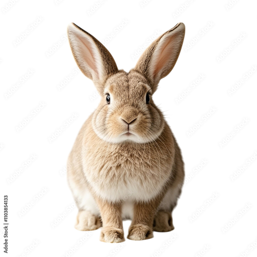 4k backgroundless cutout of a brown rabbit sitting looking at the camera 4k backgroundless cutout of a brown rabbit sitting looking at the camera
