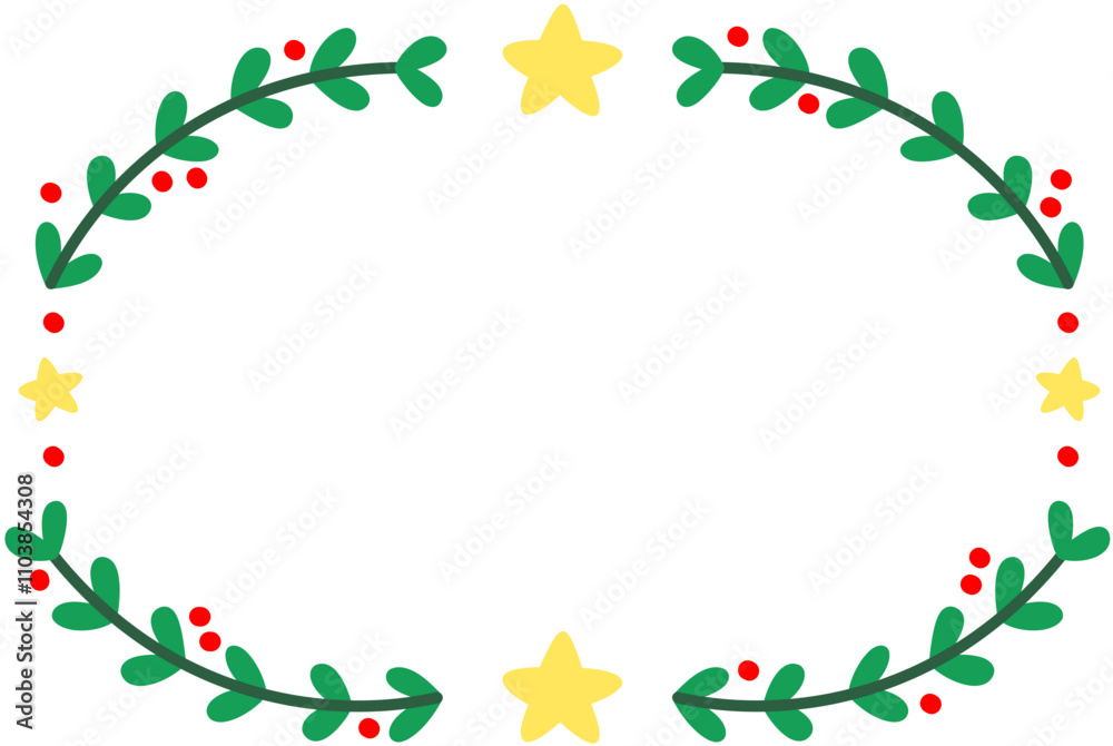 Christmas Red Berry Wreath with Star Square Christmas Red Berry Wreath with Star Square