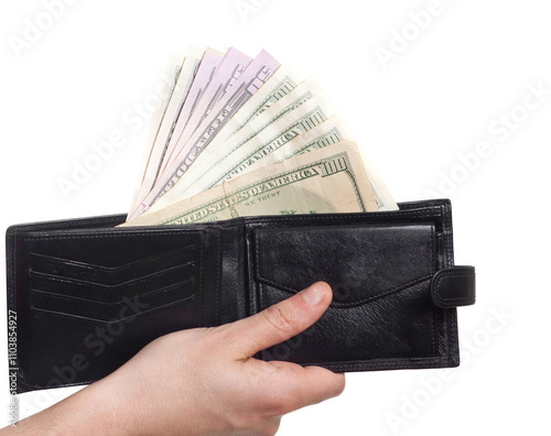 dollars sticking out of wallet