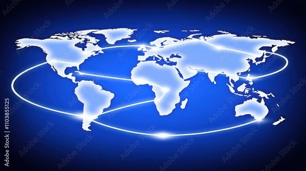 Global network connection concept. Global network connection concept.
